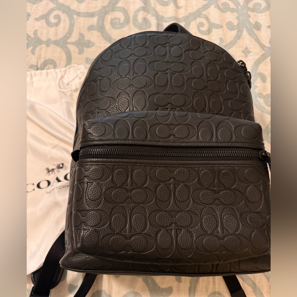 Coach Charter Monogram Leather Backpack, worn only a few times.